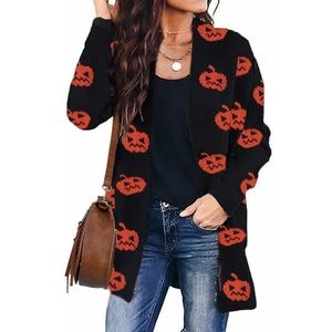 Halloween Pumpkin Cardigan